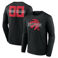 Toronto Raptors Stellar Personalized Name & Number Long Sleeve T-Shirt - Black outlet