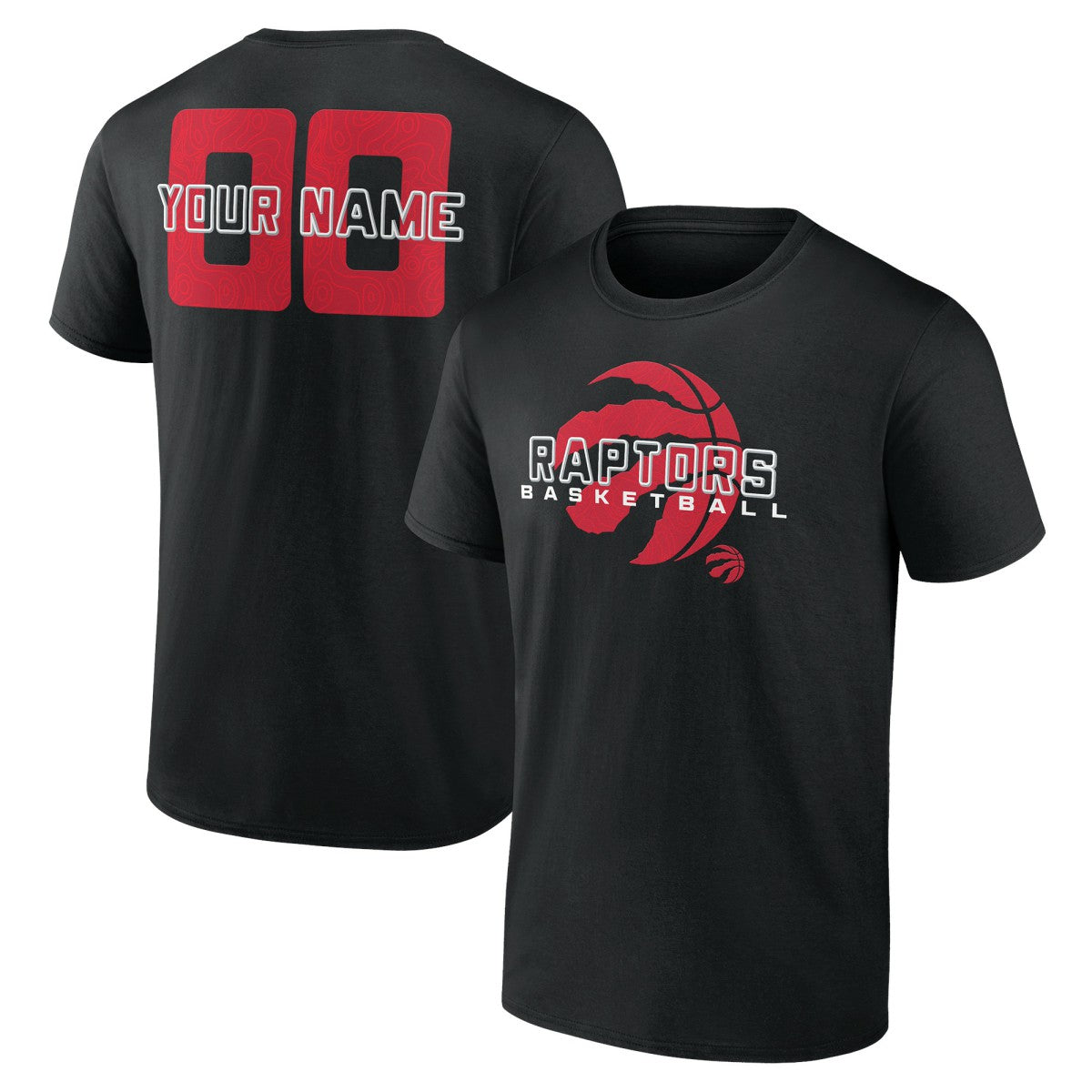 Toronto Raptors Stellar Personalized Name & Number T-Shirt - Black discount