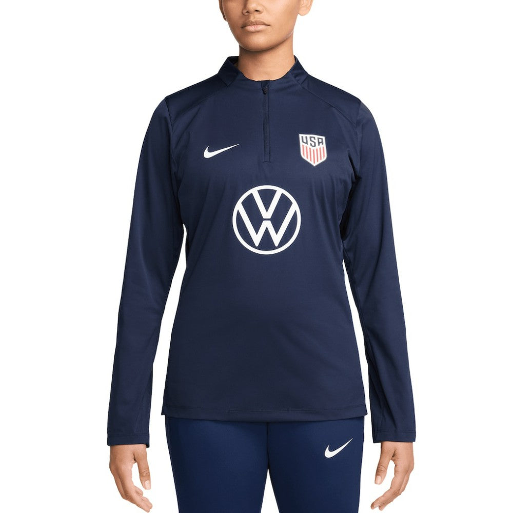 USMNT Women's 2024 Strike Drill Performance Quarter-Zip Pullover Top / Soccer Outlet