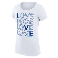 Kansas City Royals G-III 4Her by Carl Banks Women's Super-Slim Fit Lightweight Love Graphic Team T-Shirt - White