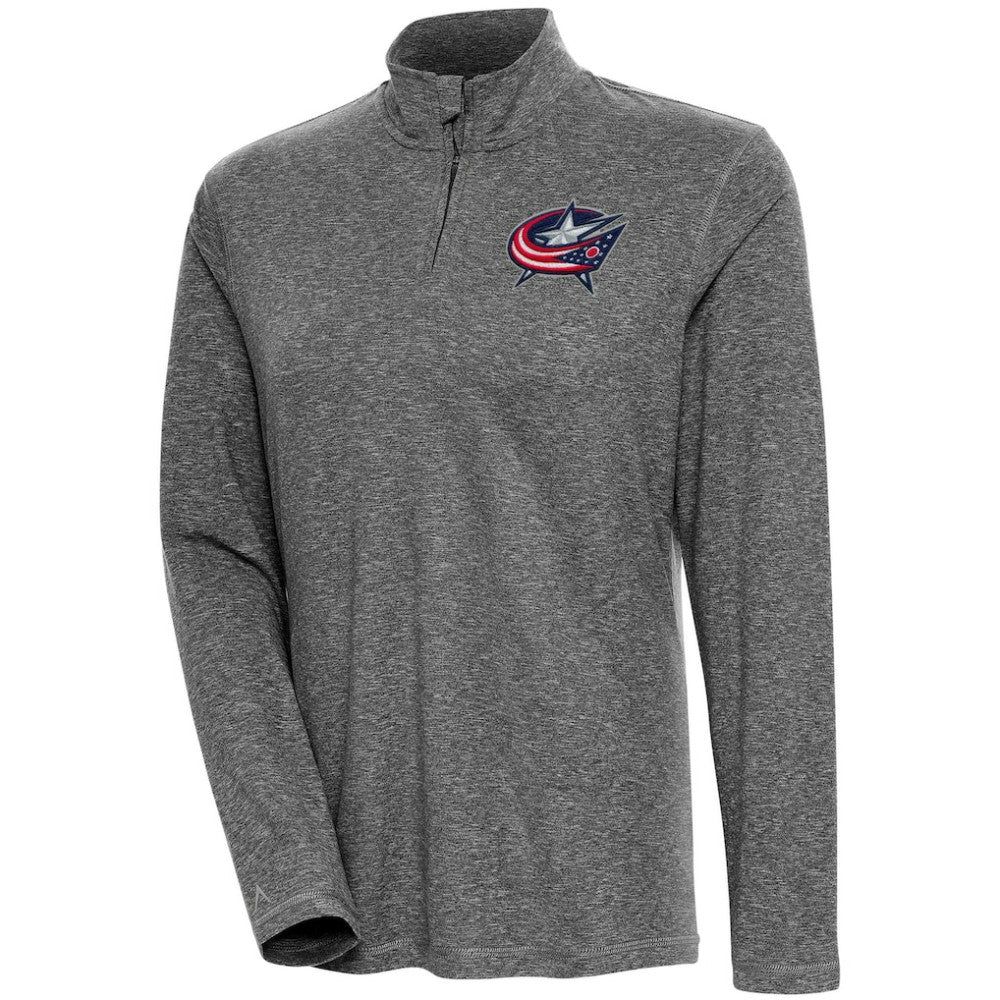 Columbus Blue Jackets Antigua Women's Confront Quarter-Zip Pullover Top