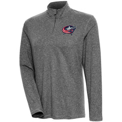 Columbus Blue Jackets Antigua Women's Confront Quarter-Zip Pullover Top