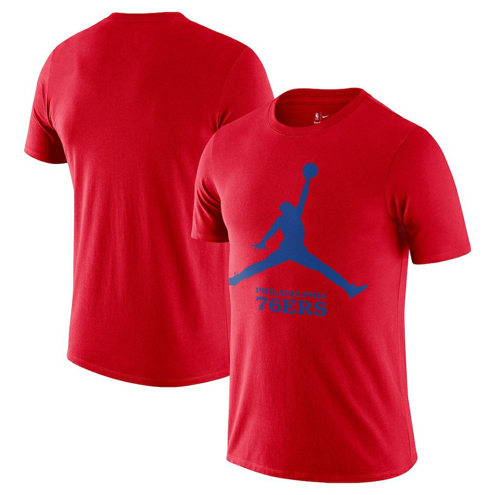 Philadelphia 76ers Essential Jumpman T-Shirt - Red | Nike outlet