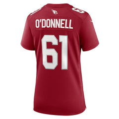 NFL Arizona Cardinals Carter O'Donnell  Women's Team Game Jersey