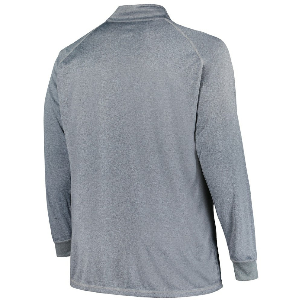 San Diego Padres Profile Big & Tall Raglan Quarter-Zip Top - Gray