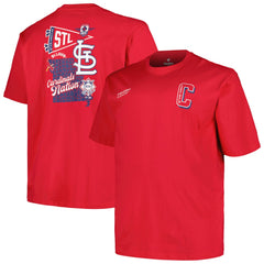 St. Louis Cardinals Profile Big & Tall Split Zone T-Shirt - Red