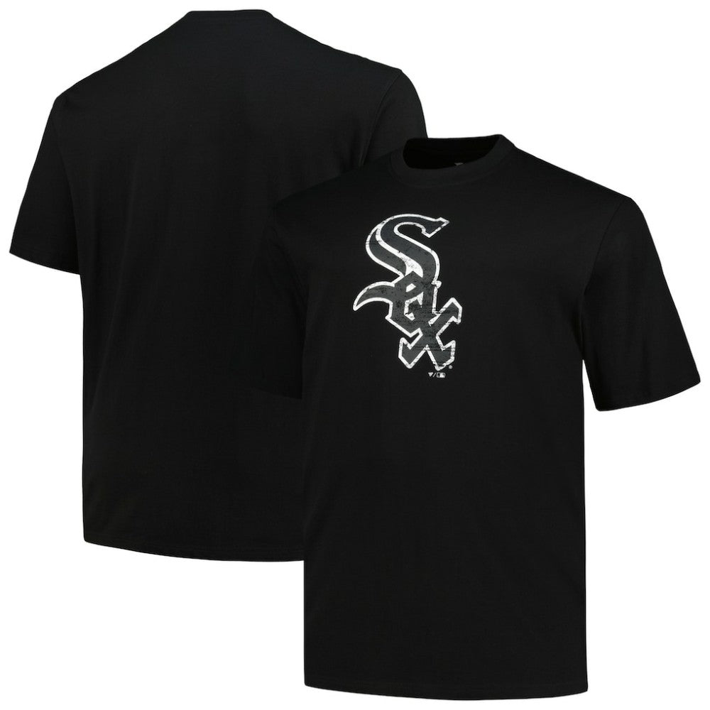 Chicago White Sox Profile Big & Tall Primary Logo T-Shirt - Black