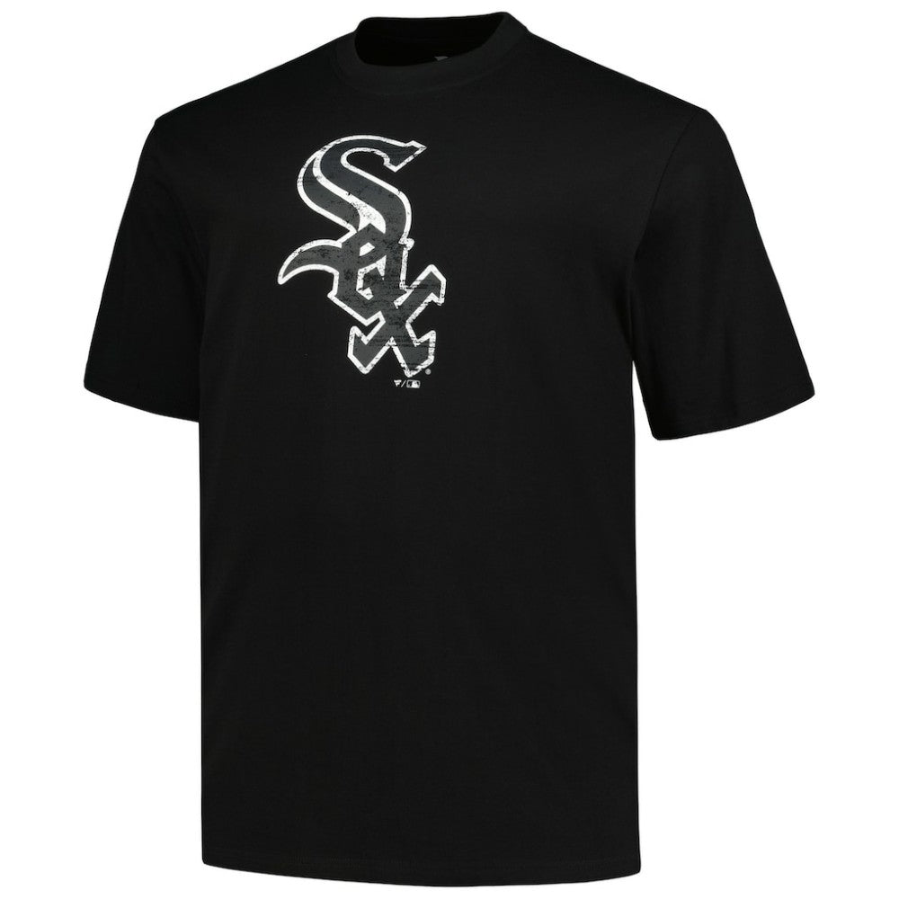 Chicago White Sox Profile Big & Tall Primary Logo T-Shirt - Black