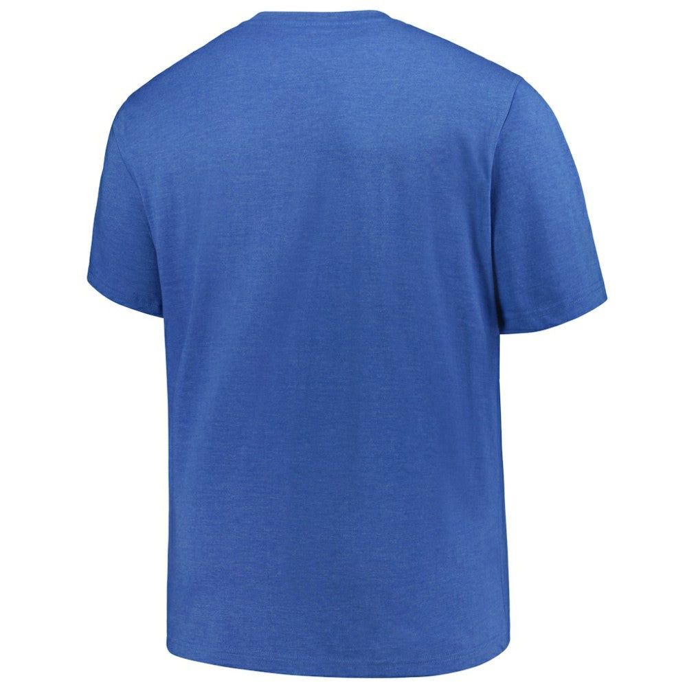 Los Angeles Dodgers Profile Big & Tall Weathered Logo T-Shirt - Heather Royal