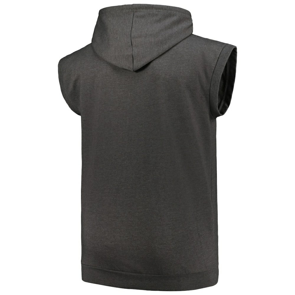 St. Louis Cardinals Profile Big & Tall Muscle Sleeveless Pullover Hoodie - Heather Charcoal