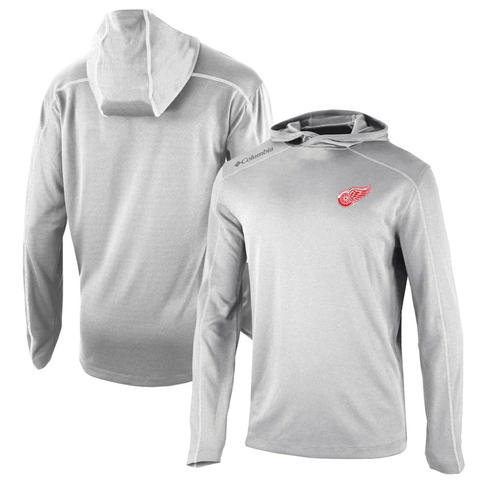 Detroit Red Wings Columbia Omni-Wick Shotgun Long Sleeve Hoodie T-Shirt