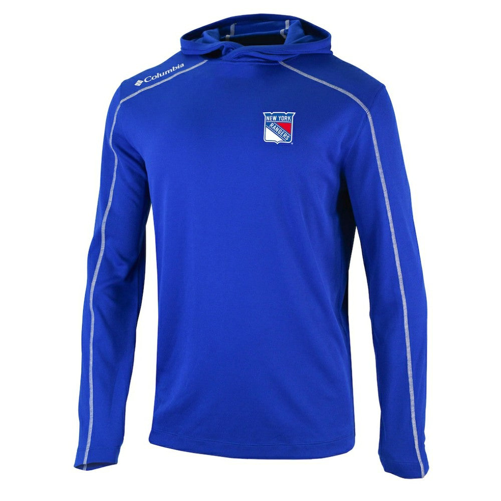 New York Rangers Columbia Omni-Wick Shotgun Long Sleeve Hoodie T-Shirt