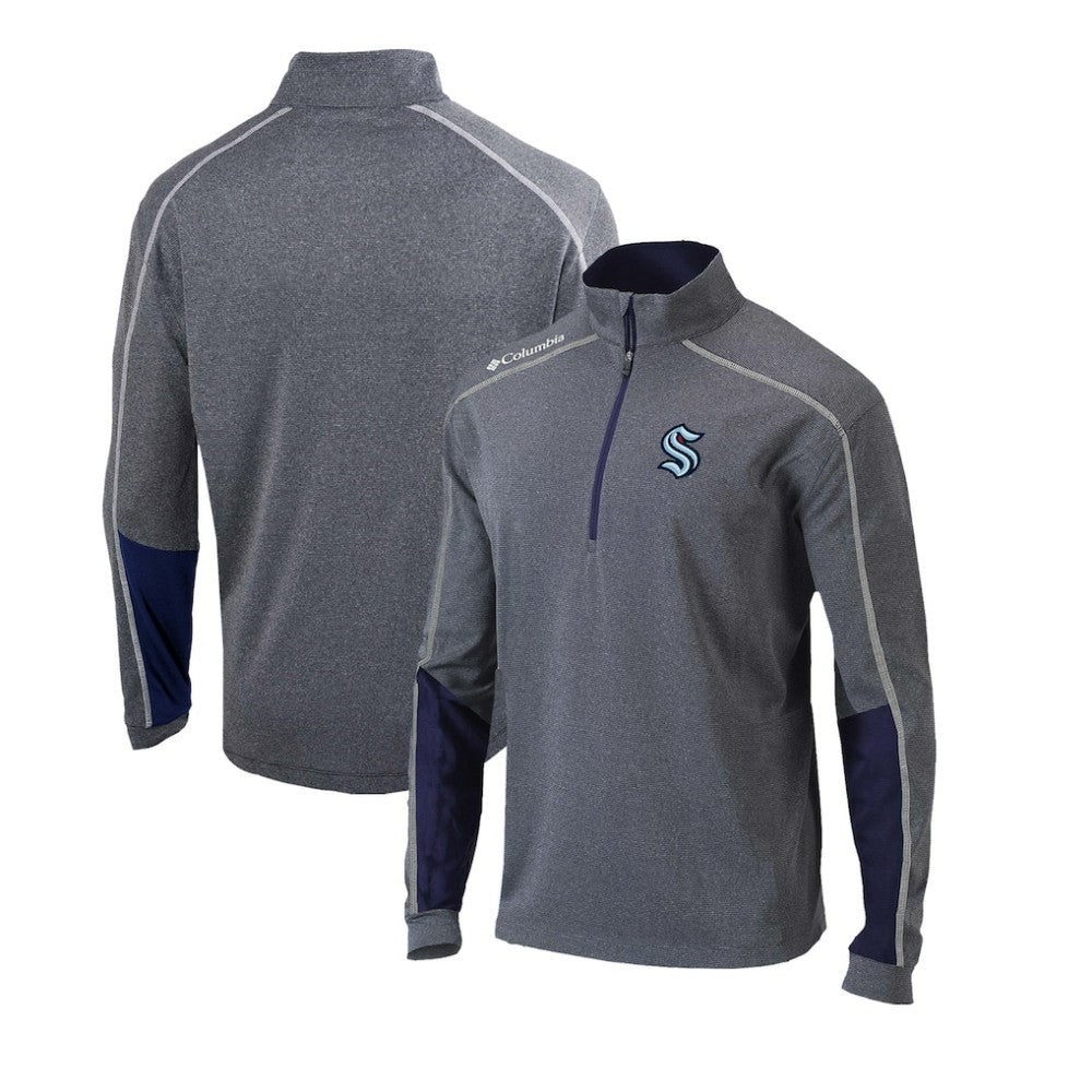 Seattle Kraken Columbia Omni-Wick Shotgun 2.0 Quarter-Zip Pullover Top
