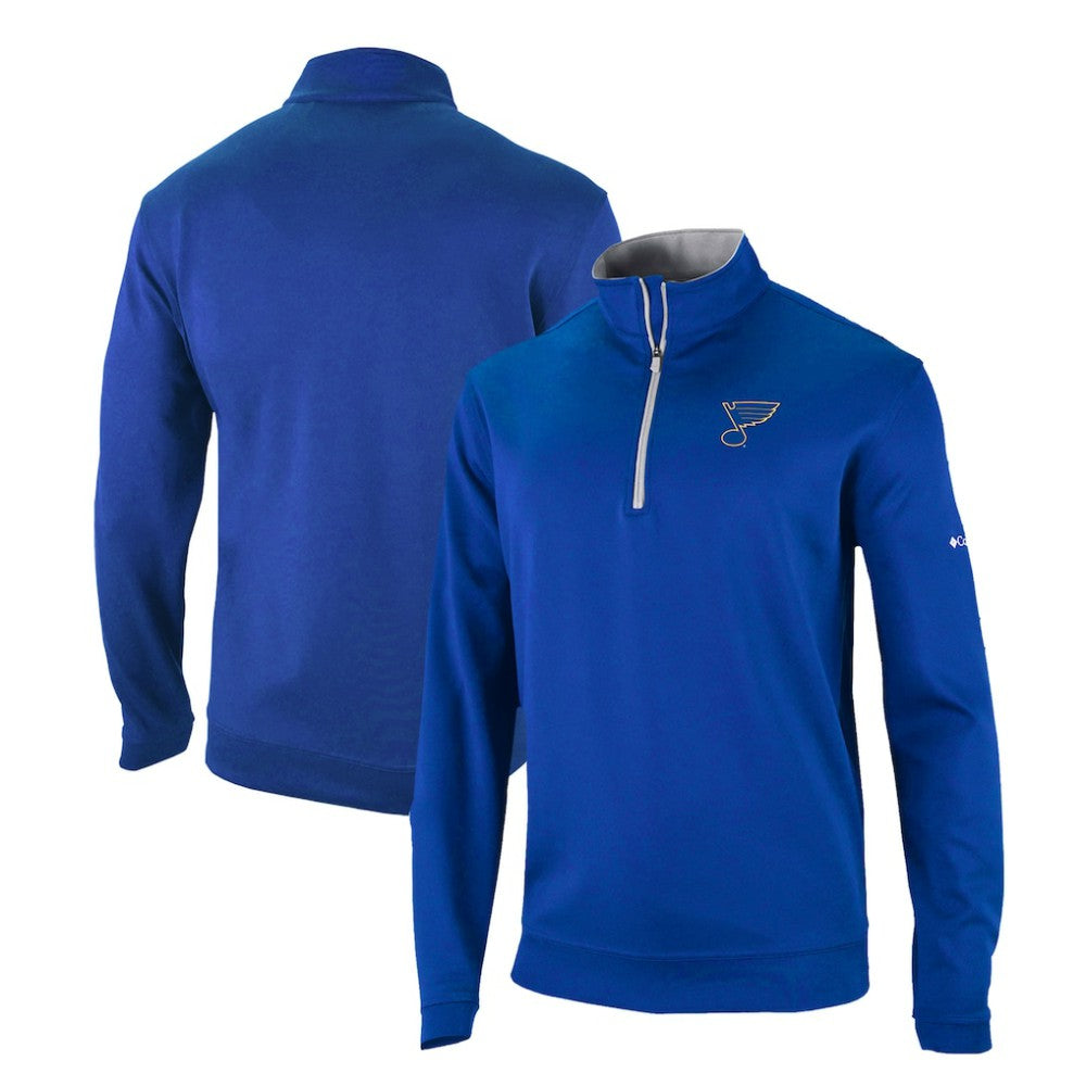 St. Louis Blues Columbia Omni-Wick Wickhams Hills Half-Zip Pullover Top
