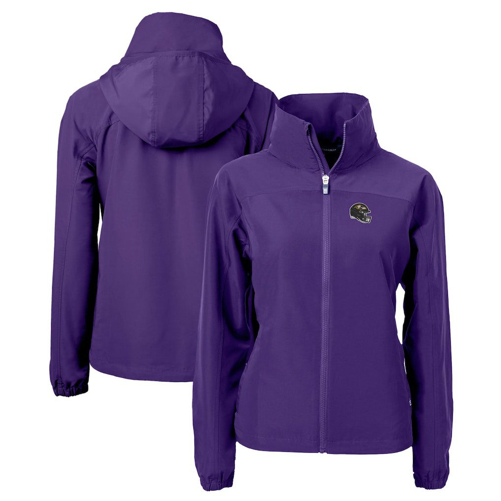 NFL Baltimore Ravens Cutter & Buck Women's Charter Eco Recycled Full-Zip Jacket