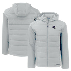 NFL Minnesota Vikings Cutter & Buck Helmet Evoke Hybrid Eco Softshell Recycled Full-Zip Hoodie Jacket