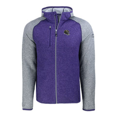 NFL Baltimore Ravens Cutter & Buck Helmet Mainsail Sweater-Knit Full-Zip Hoodie