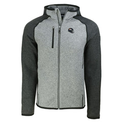 NFL Denver Broncos Cutter & Buck Helmet Mainsail Sweater-Knit Full-Zip Hoodie