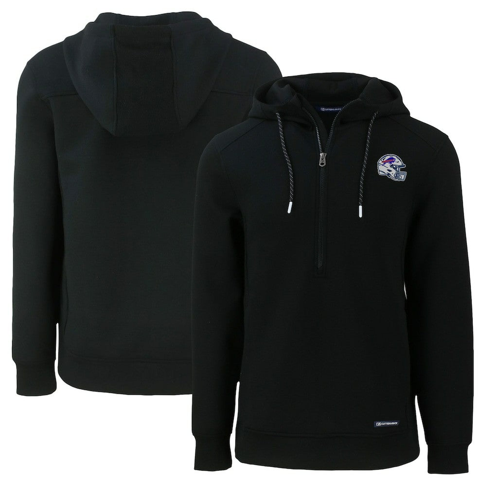 NFL Buffalo Bills Cutter & Buck Helmet Roam Eco Half-Zip Recycled Pullover Hoodie