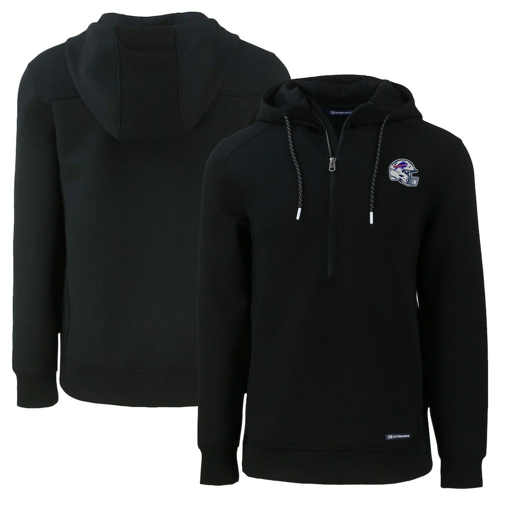 NFL Buffalo Bills Cutter & Buck Helmet Roam Eco Half-Zip Recycled Pullover Hoodie