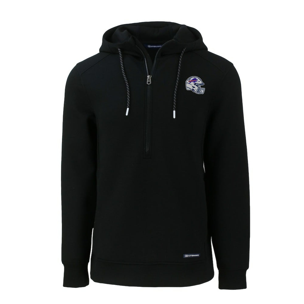 NFL Buffalo Bills Cutter & Buck Helmet Roam Eco Half-Zip Recycled Pullover Hoodie