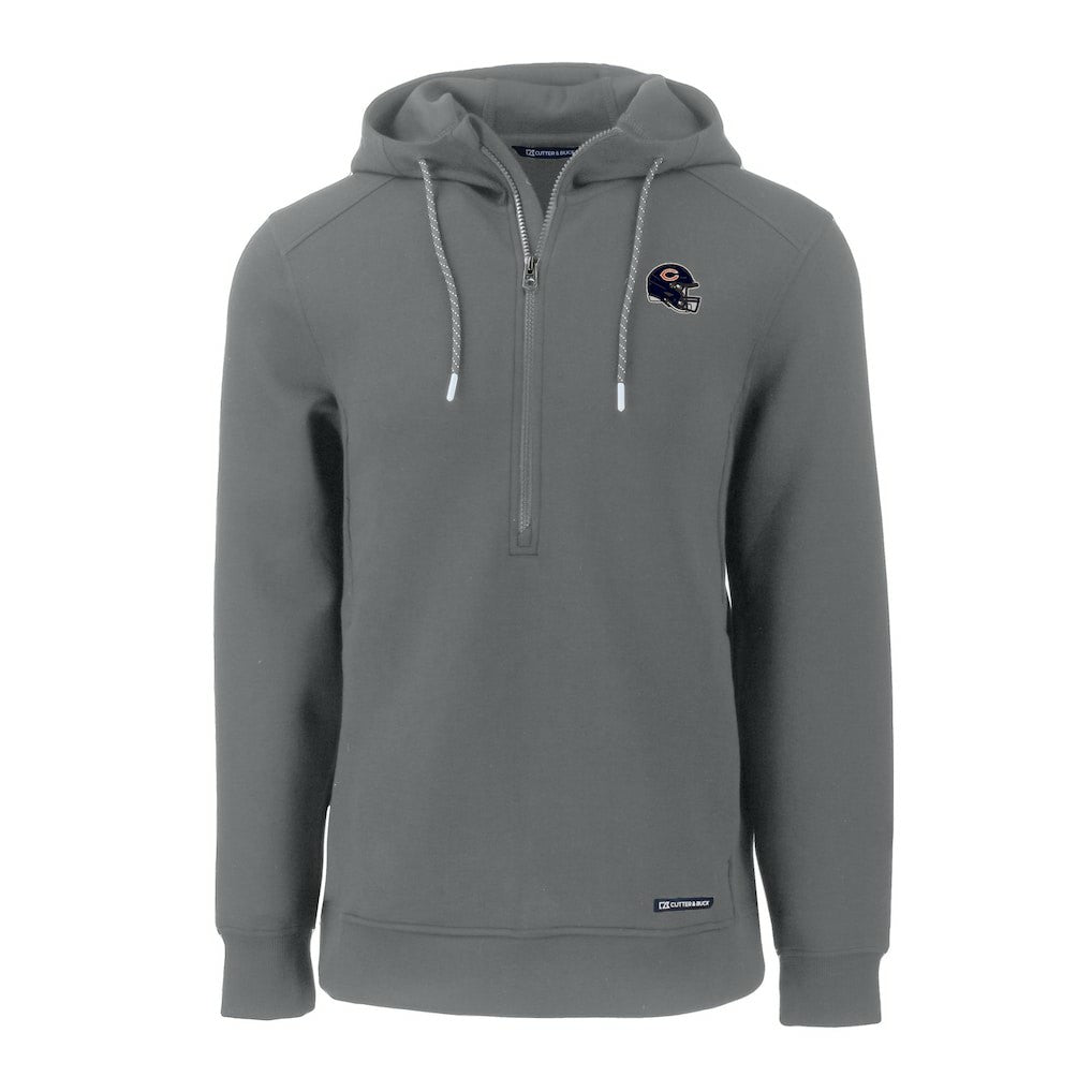 NFL Chicago Bears Cutter & Buck Helmet Roam Eco Half-Zip Recycled Pullover Hoodie