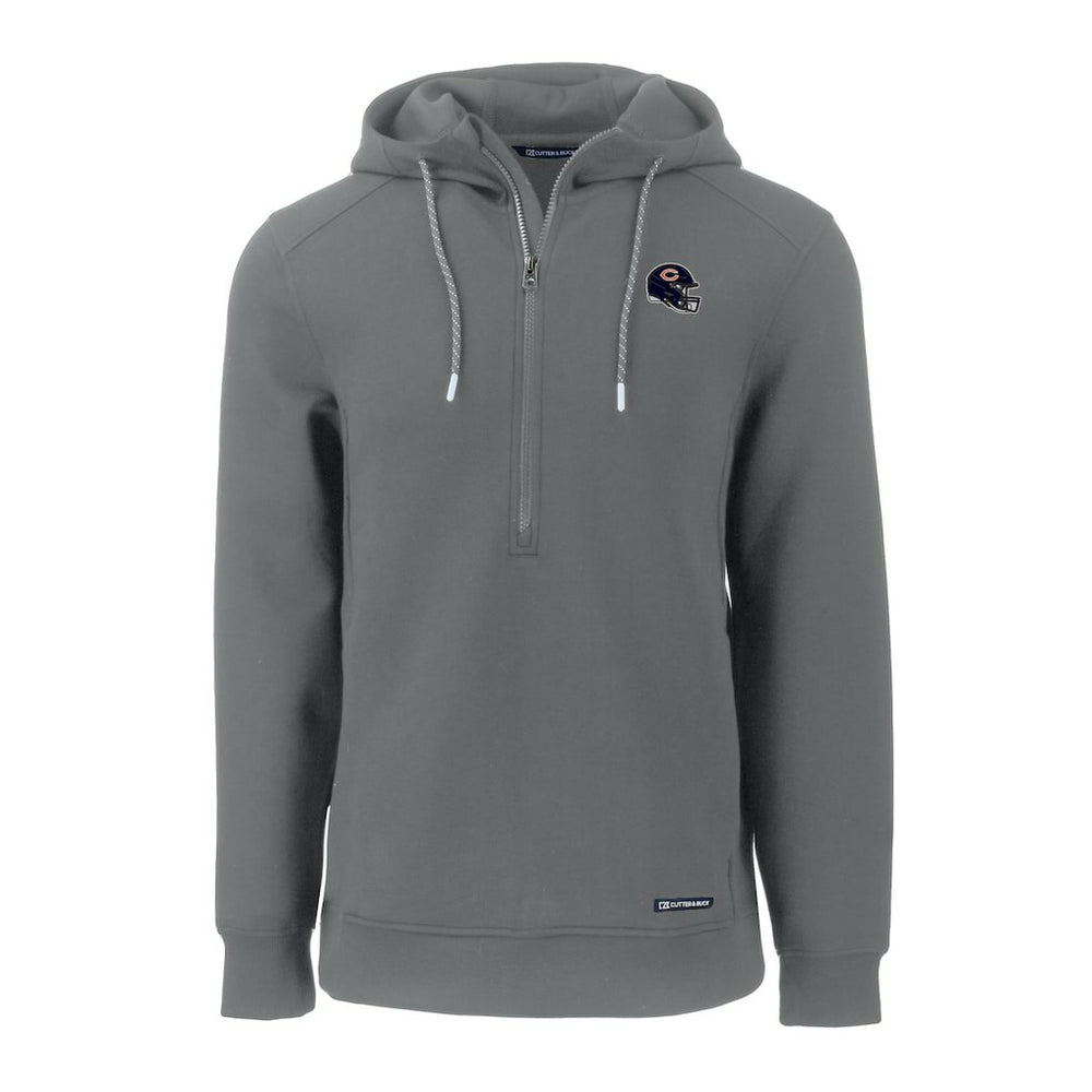 NFL Chicago Bears Cutter & Buck Helmet Roam Eco Half-Zip Recycled Pullover Hoodie