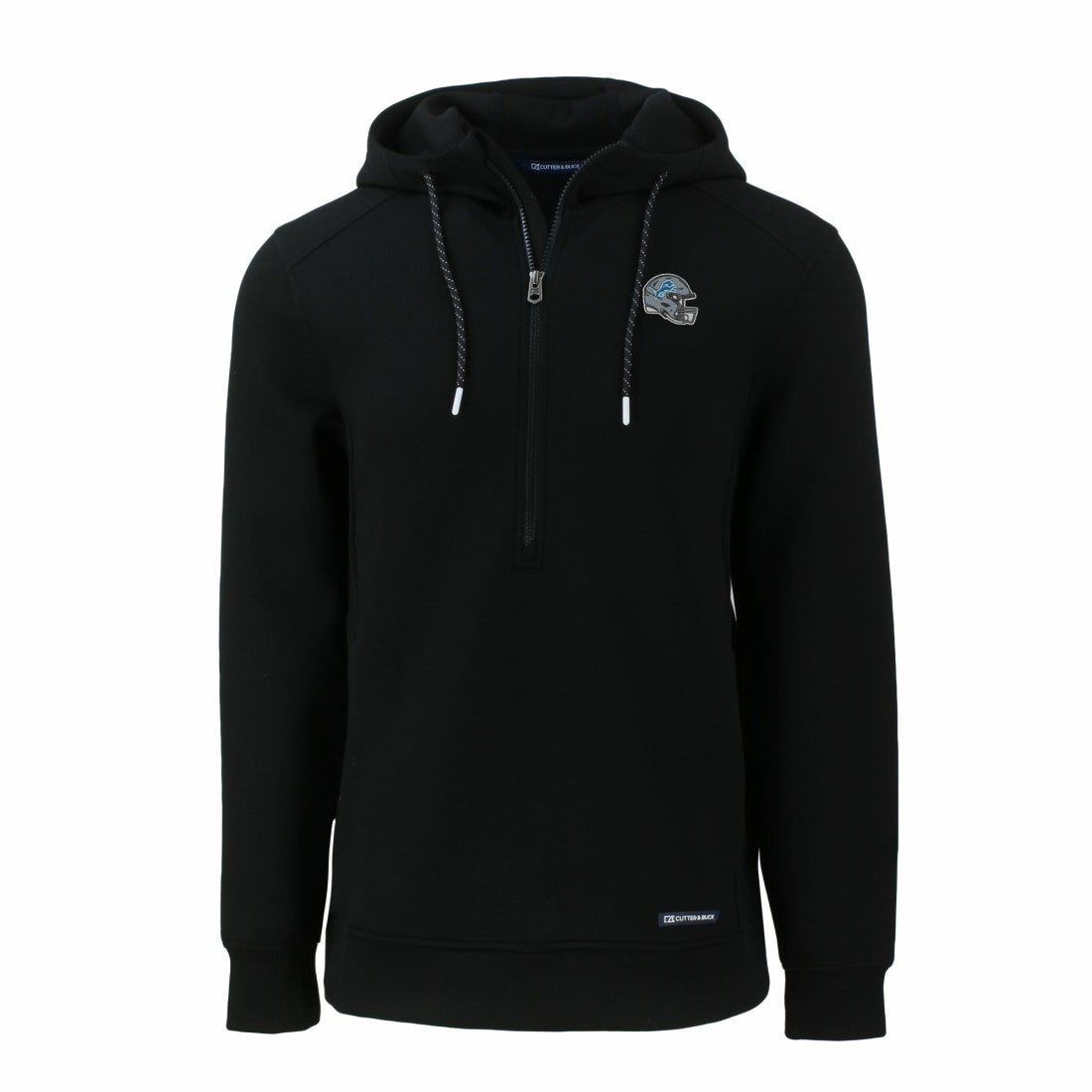 NFL Detroit Lions Cutter & Buck Helmet Roam Eco Half-Zip Recycled Pullover Hoodie