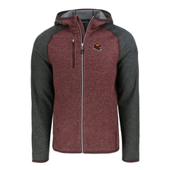 NFL Washington Commanders Cutter & Buck Helmet Mainsail Sweater-Knit Full-Zip Hoodie