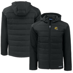 NFL Green Bay Packers Cutter & Buck Helmet Big & Tall Evoke Hybrid Eco Softshell Recycled Full-Zip Jacket