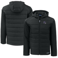 NFL Minnesota Vikings Cutter & Buck Helmet Big & Tall Evoke Hybrid Eco Softshell Recycled Full-Zip Jacket