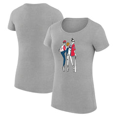 Boston Red Sox G-III 4Her by Carl Banks Women's Super-Slim Fit Lightweight Baseball Girls T-Shirt - Heather Gray