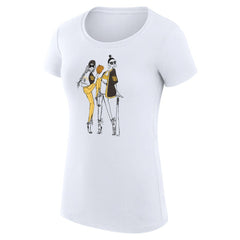 San Diego Padres G-III 4Her by Carl Banks Women's Super-Slim Fit Lightweight Baseball Girls T-Shirt - White