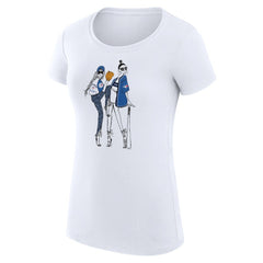 Toronto Blue Jays G-III 4Her by Carl Banks Women's Super-Slim Fit Lightweight Baseball Girls T-Shirt - White