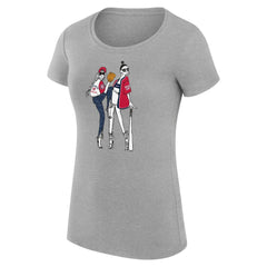 Washington Nationals G-III 4Her by Carl Banks Women's Super-Slim Fit Lightweight Baseball Girls T-Shirt - Heather Gray
