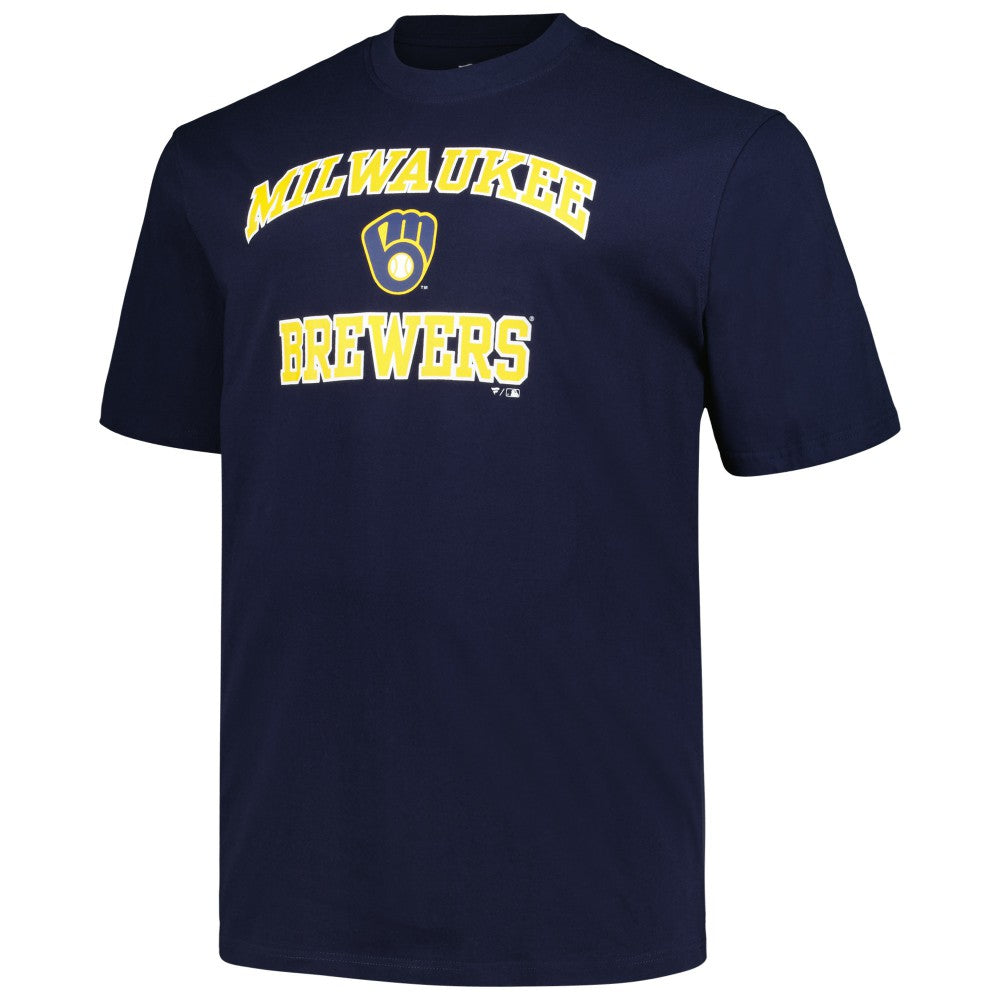 Milwaukee Brewers Profile Big & Tall Heart & Soul T-Shirt - Navy