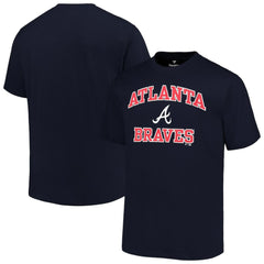 Atlanta Braves Profile Big & Tall Heart & Soul T-Shirt - Navy