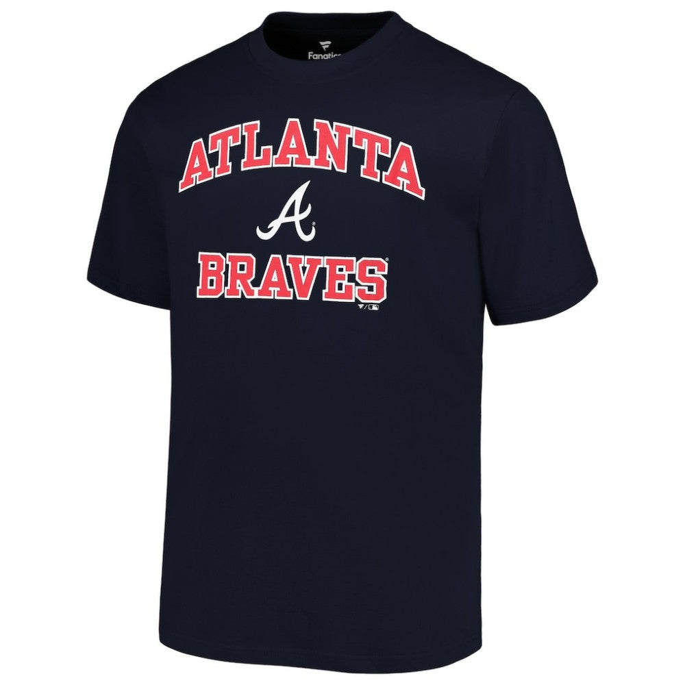 Atlanta Braves Profile Big & Tall Heart & Soul T-Shirt - Navy
