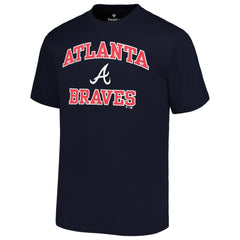 Atlanta Braves Profile Big & Tall Heart & Soul T-Shirt - Navy