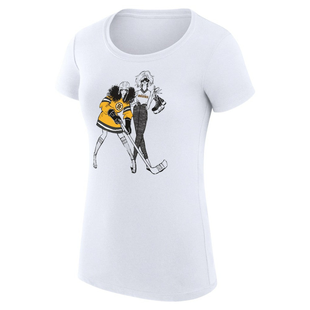 Boston Bruins G-III 4Her by Carl Banks Women's Super-Slim Fit Lightweight Hockey Girls T-Shirt