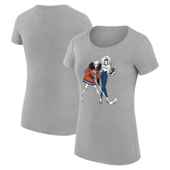 Edmonton Oilers G-III 4Her by Carl Banks Women's Super-Slim Fit Lightweight Hockey Girls T-Shirt