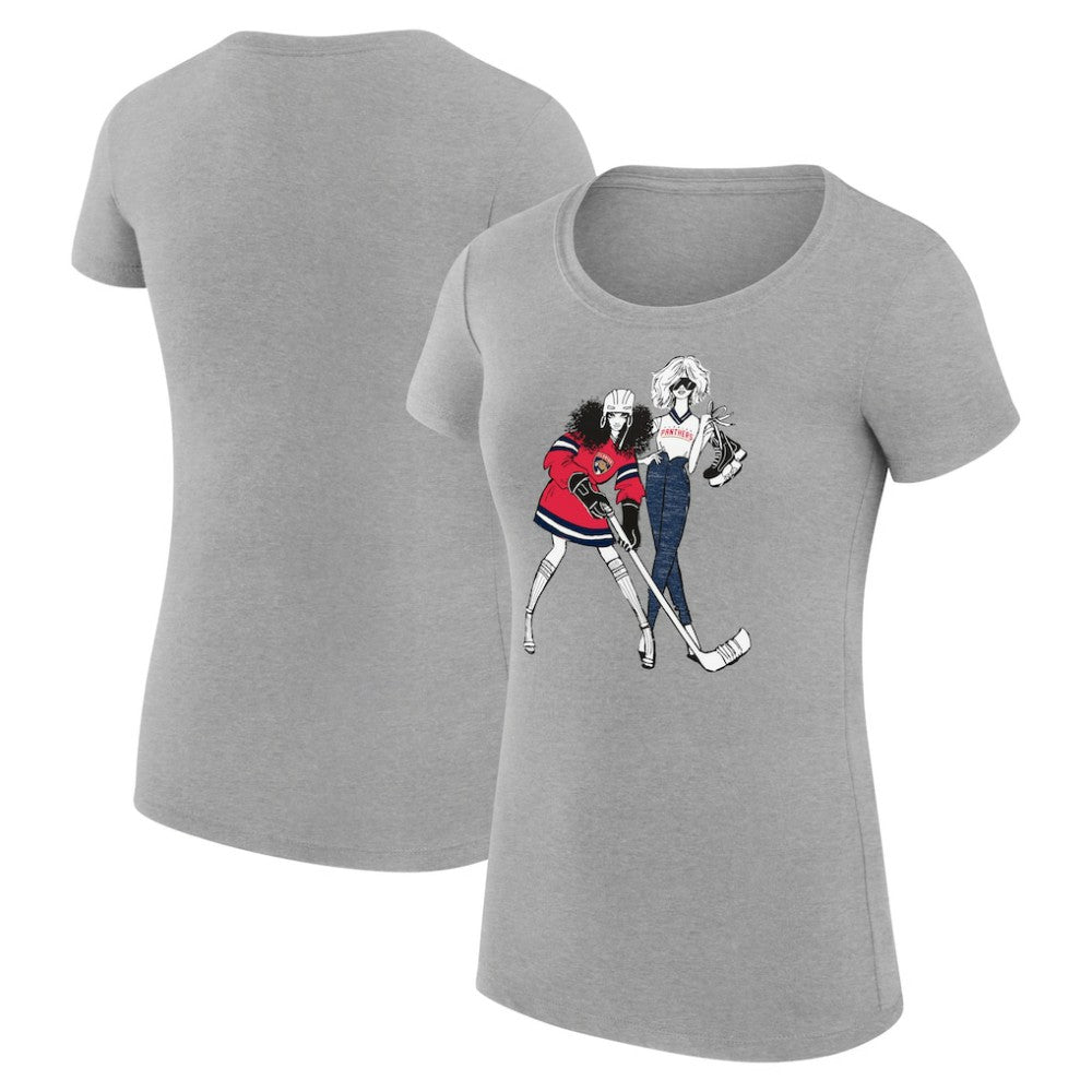 Florida Panthers G-III 4Her by Carl Banks Women's Super-Slim Fit Lightweight Hockey Girls T-Shirt