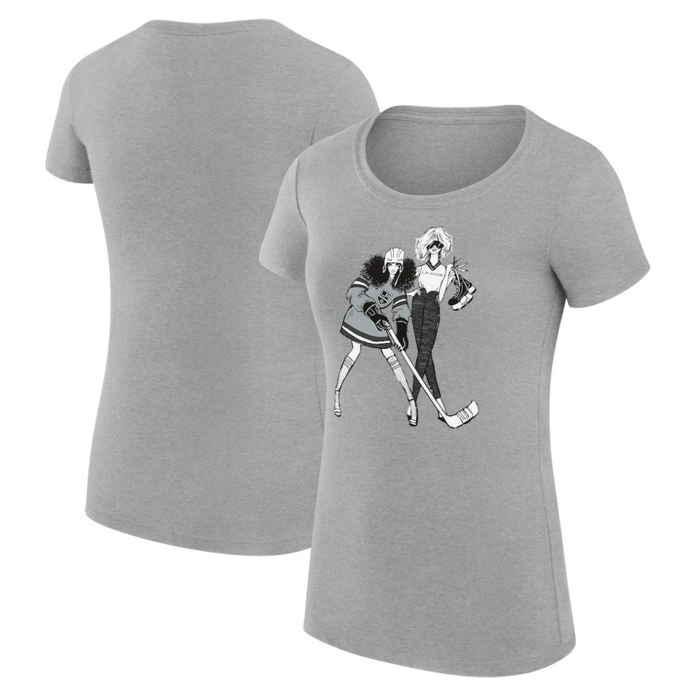 Los Angeles Kings G-III 4Her by Carl Banks Women's Super-Slim Fit Lightweight Hockey Girls T-Shirt