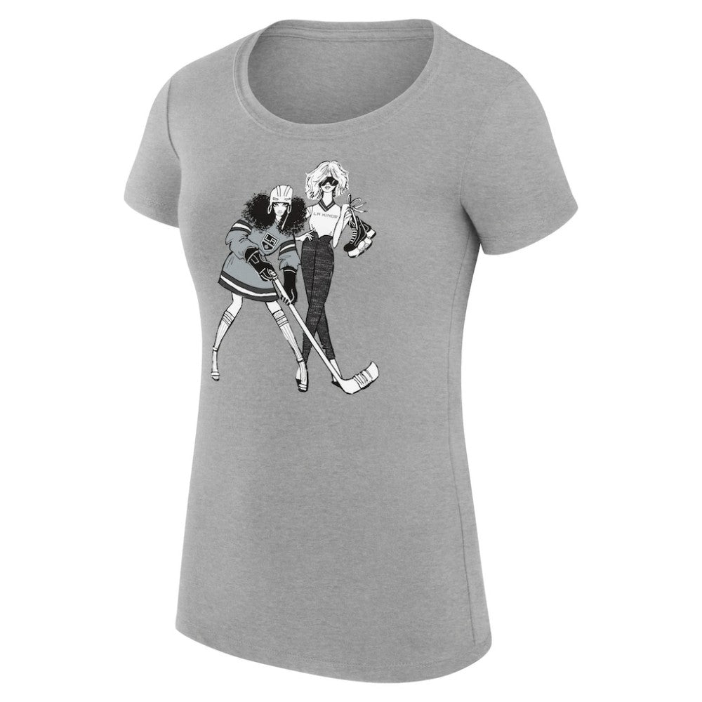 Los Angeles Kings G-III 4Her by Carl Banks Women's Super-Slim Fit Lightweight Hockey Girls T-Shirt