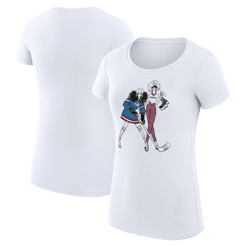 Colorado Avalanche G-III 4Her by Carl Banks Women's Super-Slim Fit Lightweight Hockey Girls T-Shirt