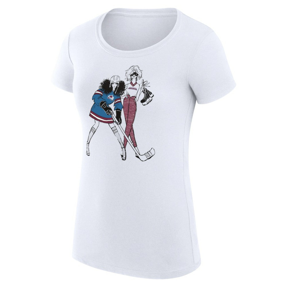 Colorado Avalanche G-III 4Her by Carl Banks Women's Super-Slim Fit Lightweight Hockey Girls T-Shirt