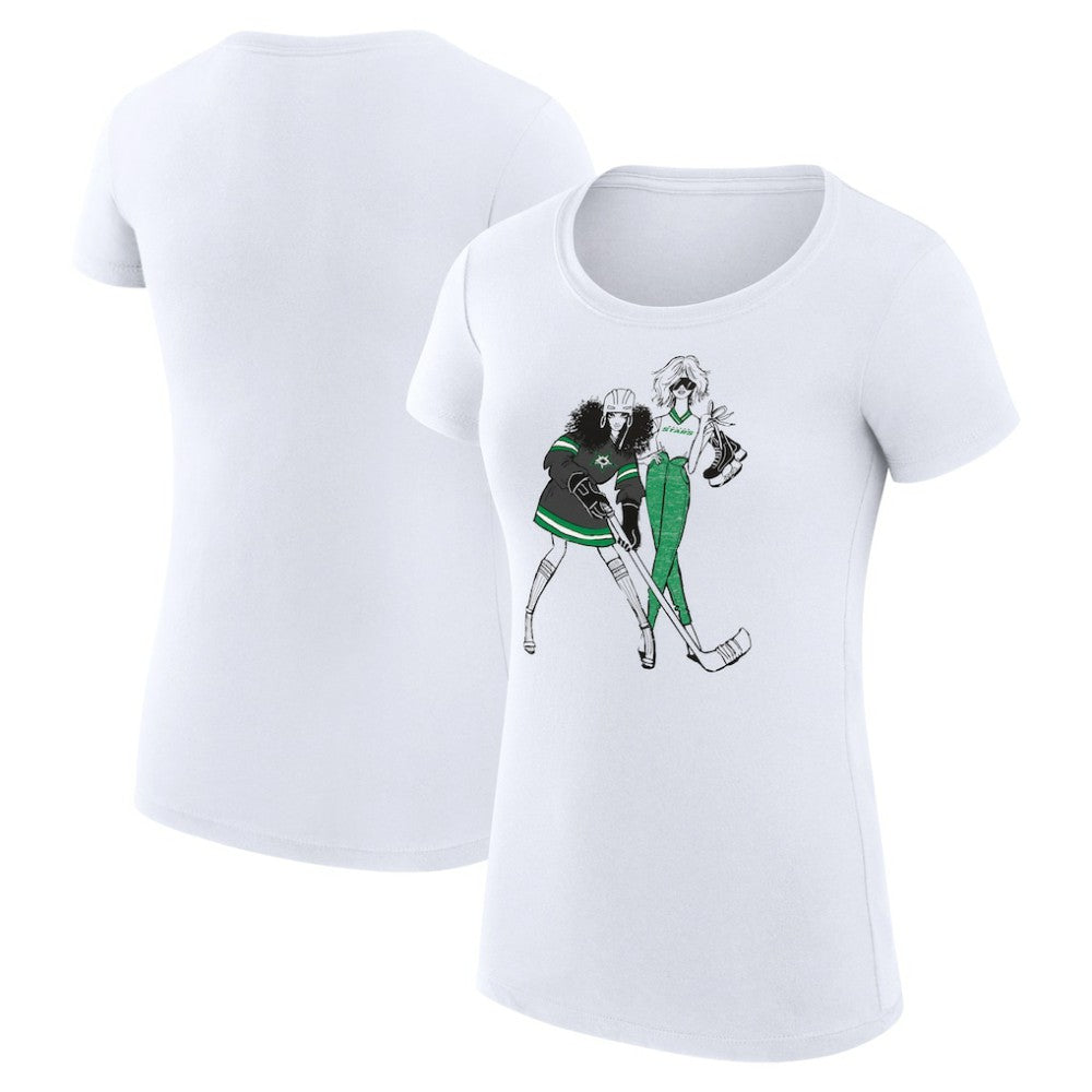 Dallas Stars G-III 4Her by Carl Banks Women's Super-Slim Fit Lightweight Hockey Girls T-Shirt