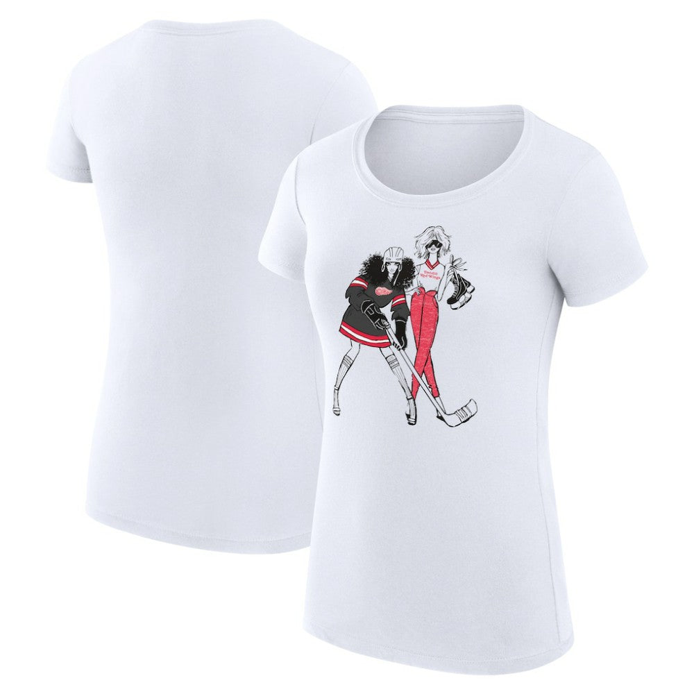 Detroit Red Wings G-III 4Her by Carl Banks Women's Super-Slim Fit Lightweight Hockey Girls T-Shirt