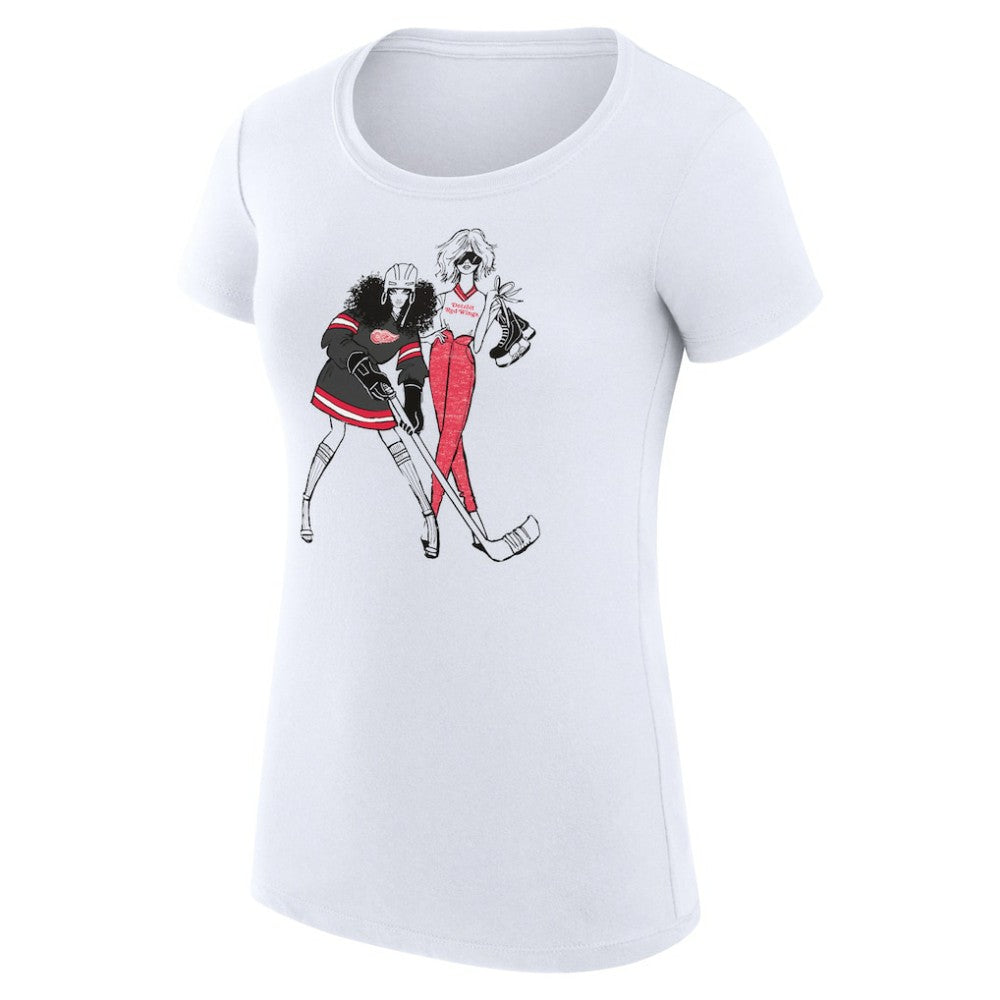 Detroit Red Wings G-III 4Her by Carl Banks Women's Super-Slim Fit Lightweight Hockey Girls T-Shirt
