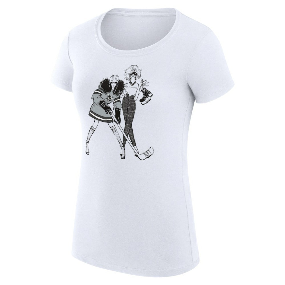 Los Angeles Kings G-III 4Her by Carl Banks Women's Super-Slim Fit Lightweight Hockey Girls T-Shirt